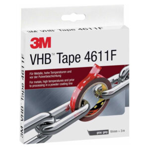 3M VHB 4611F Αφρώδης Ακρυλική Αυτοκόλλητη Αφρώδης Ταινία Διπλής Όψης Γκρι 19mmx3m