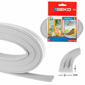Αεροστόπ Λάστιχο Geko τύπου "E" σε Λευκό Χρώμα 1-3.5mm/6m (35290)