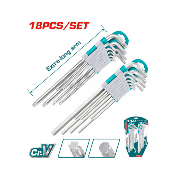 Total Σετ Αλλεν + Torx 18 Τεμ. (THT106KT0181)