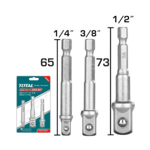 Total Σετ Αντάπτορες 3τμχ 1/4" - 3/8" - 1/2" TAC273651
