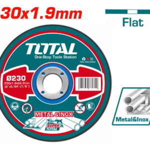 TOTAL Δίσκος Κοπής INOX - Μετάλλου 230 Χ 1.9mm (TAC2212303)