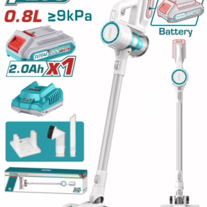 Total Επαναφορτιζόμενη Σκούπα Stick 20V Λευκή TVLI2006
