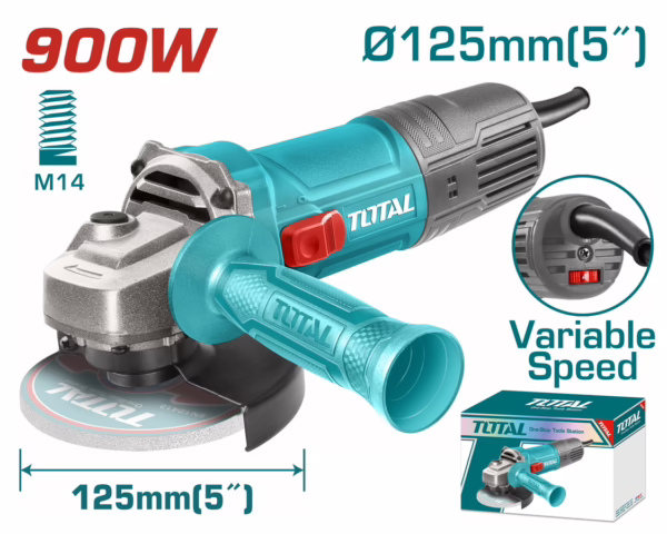 Total Τροχός 125mm Ρεύματος 900W με Ρύθμιση Στροφών