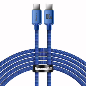 Baseus Crystal Shine Braided USB 2.0 Cable USB-C male - USB-C 100W PD Μπλε 2m CAJY000703