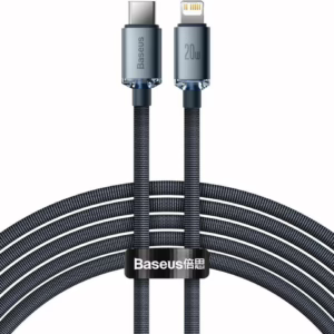Baseus Crystal Shine Braided USB-C to Lightning Cable 20W Μαύρο 1.2m (CAJY000201)