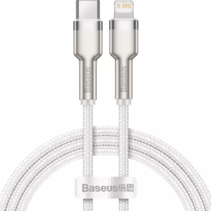 Baseus High Density Braided USB-C to Lightning Cable 20W Λευκό 1m (CATLGD-02)