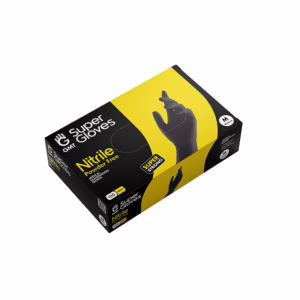 GMT Super Gloves Extra Strong Γάντια Νιτριλίου Χωρίς Πούδρα σε Μαύρο Χρώμα 100τμχ
