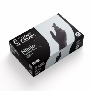 GMT Super Gloves Γάντια Νιτριλίου Χωρίς Πούδρα σε Μαύρο Χρώμα 100τμχ