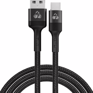 Powertech Braided USB 3.0 Cable USB-C male - USB-A 60W PD Μαύρο 1m PTR-0128