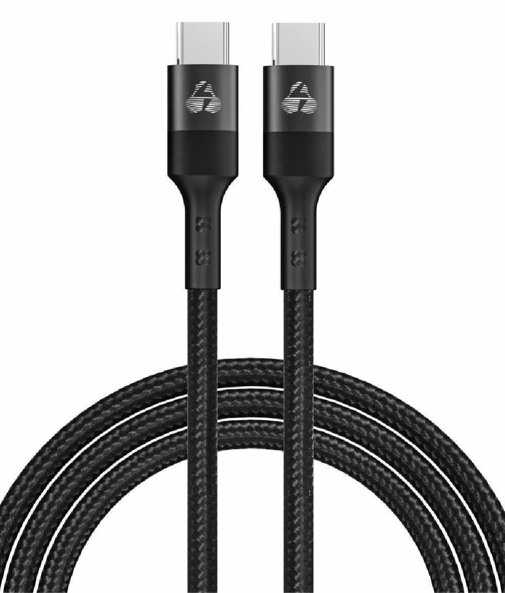 Powertech Braided USB 3.2 Cable USB-C male - USB-C 100W PD Μαύρο 1m PTR-0136