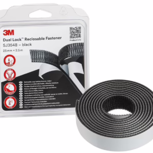 3M Dual Lock SJ3540 Αυτοκόλλητη Ταινία Χριτς Χρατς Μαύρη 25mmx2.5m
